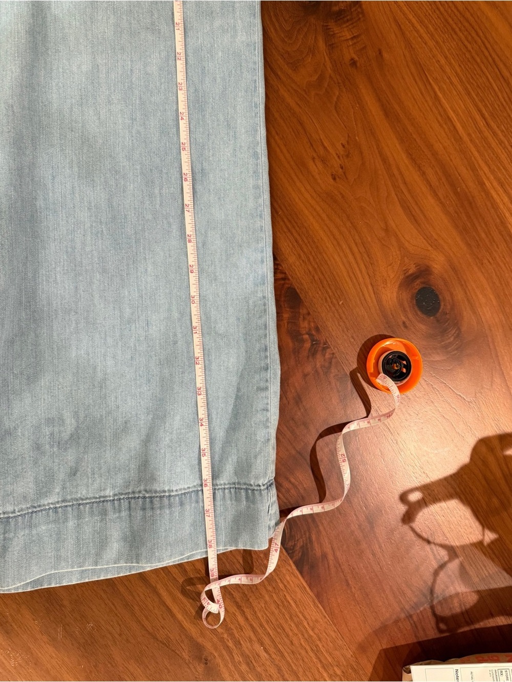 LOFT Wide Leg Chambray Pants XL Drawstring Pull On - Picture 8 of 8